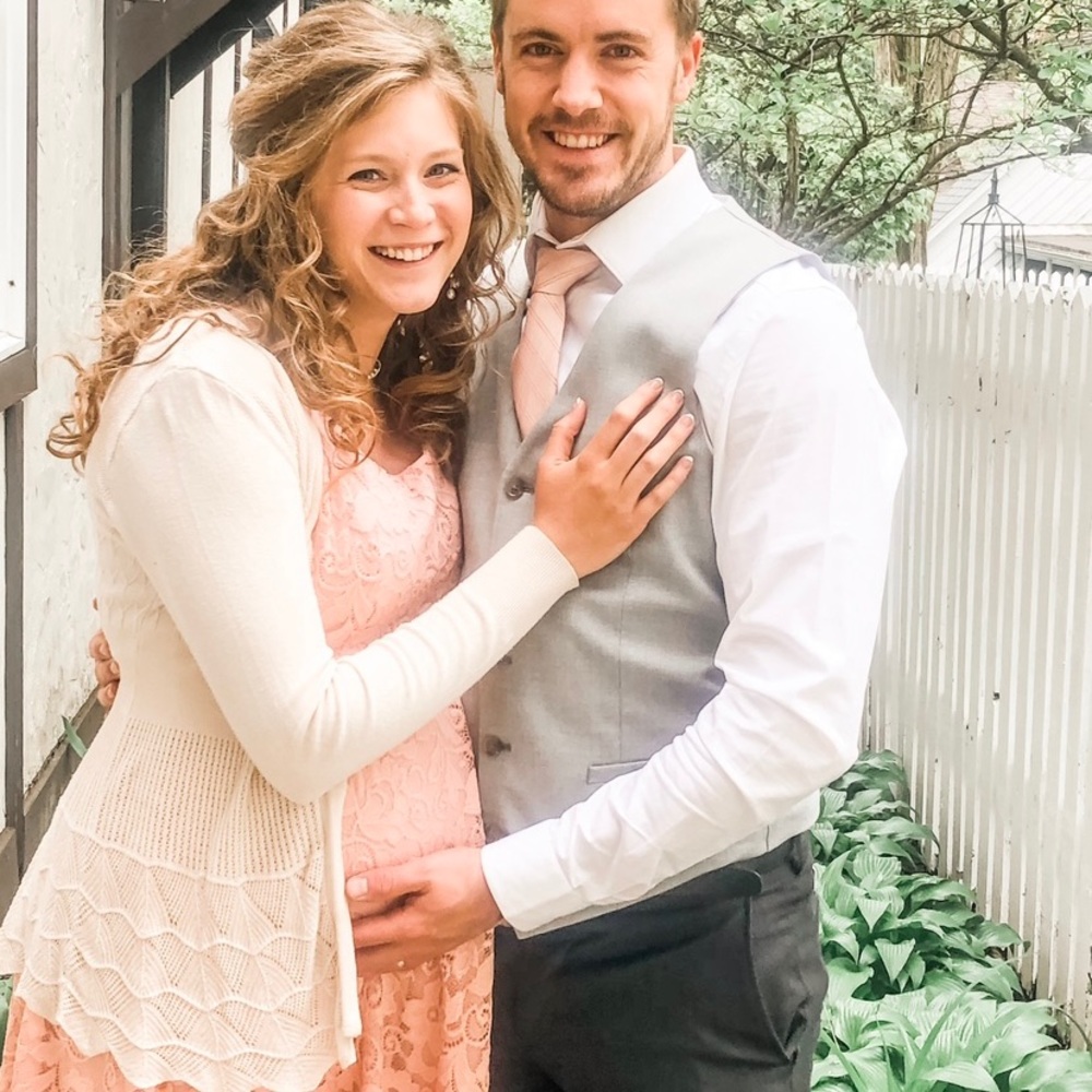 Pink Lace Maternity Dress